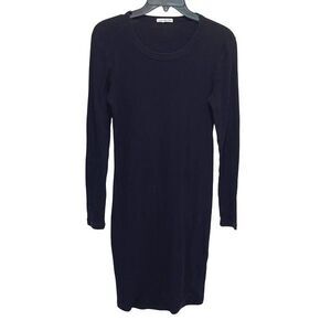 James‎ Perse Womens Standard Ribbed Knit Long Sleeve Bodycon Dress Black Size 4